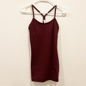 Lululemon power Y tank top size 4 deep burgundy